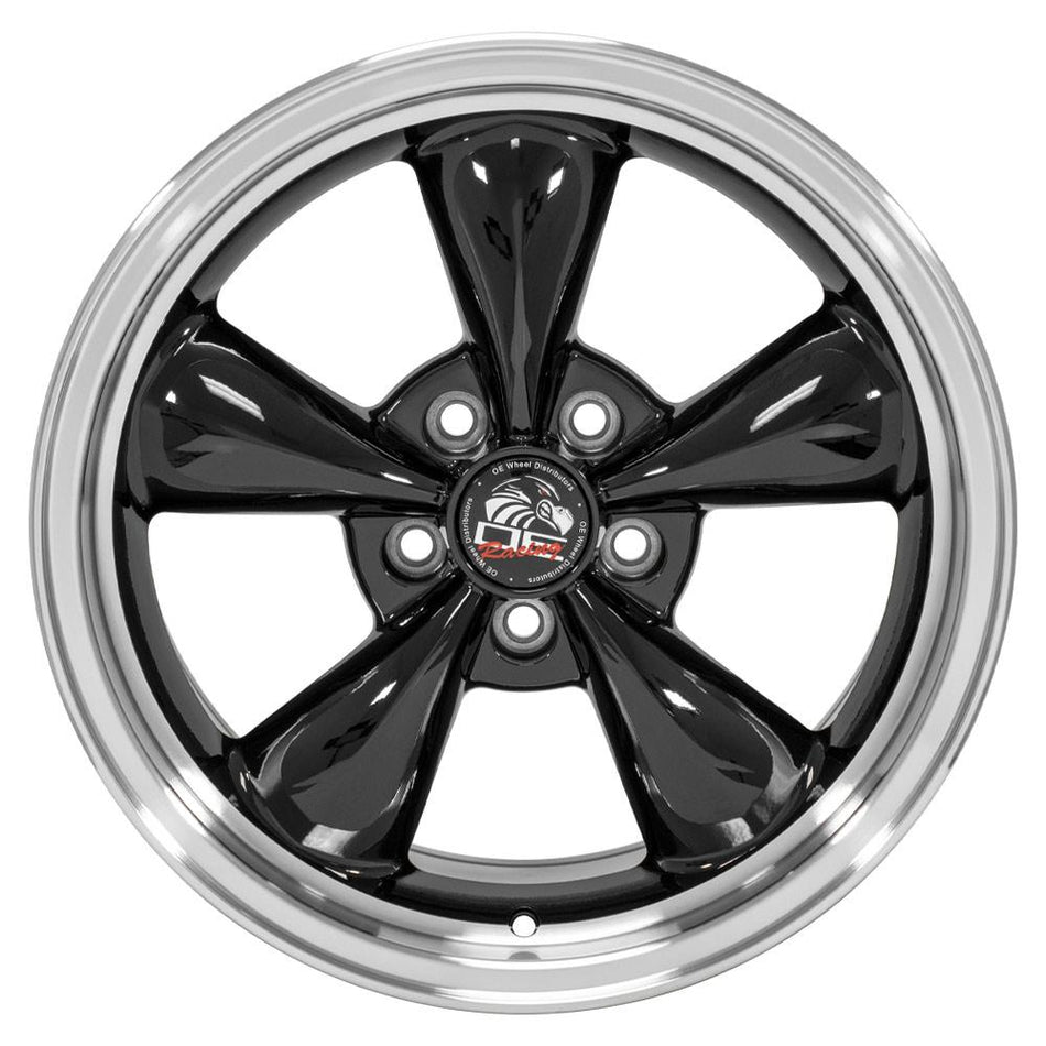 17x9 FR01 Gloss Black Machined Lip - 5x114.3 +24ET