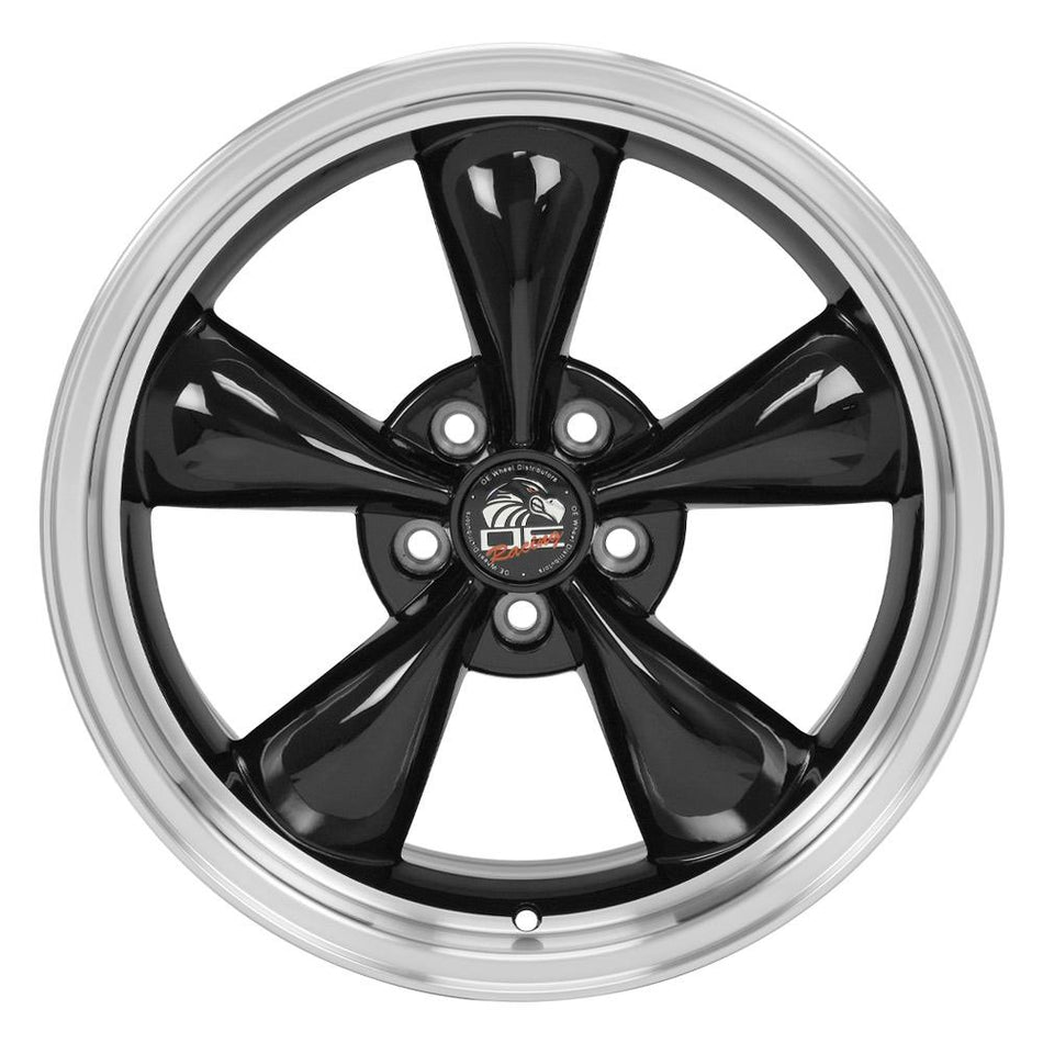 18x9 FR01 Gloss Black Machined Lip - 5x114.3 +24ET