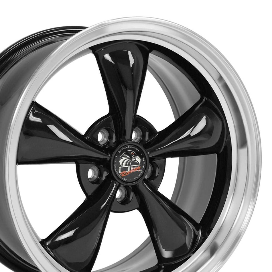 18x9 FR01 Gloss Black Machined Lip - 5x114.3 +24ET