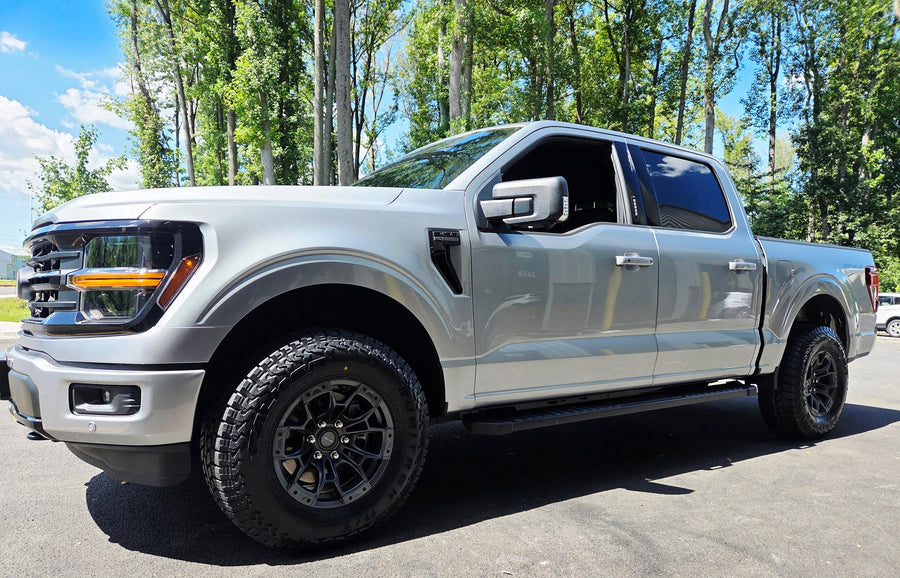 Ford F150 DEFIANT Wheels DF04 Dark Satin Charcoal 17×9 285-70-17 Falken Rubitrek A/T Tire