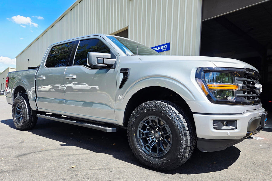Ford F150 DEFIANT Wheels DF04 Dark Satin Charcoal 17×9 285-70-17 Falken Rubitrek A/T Tire