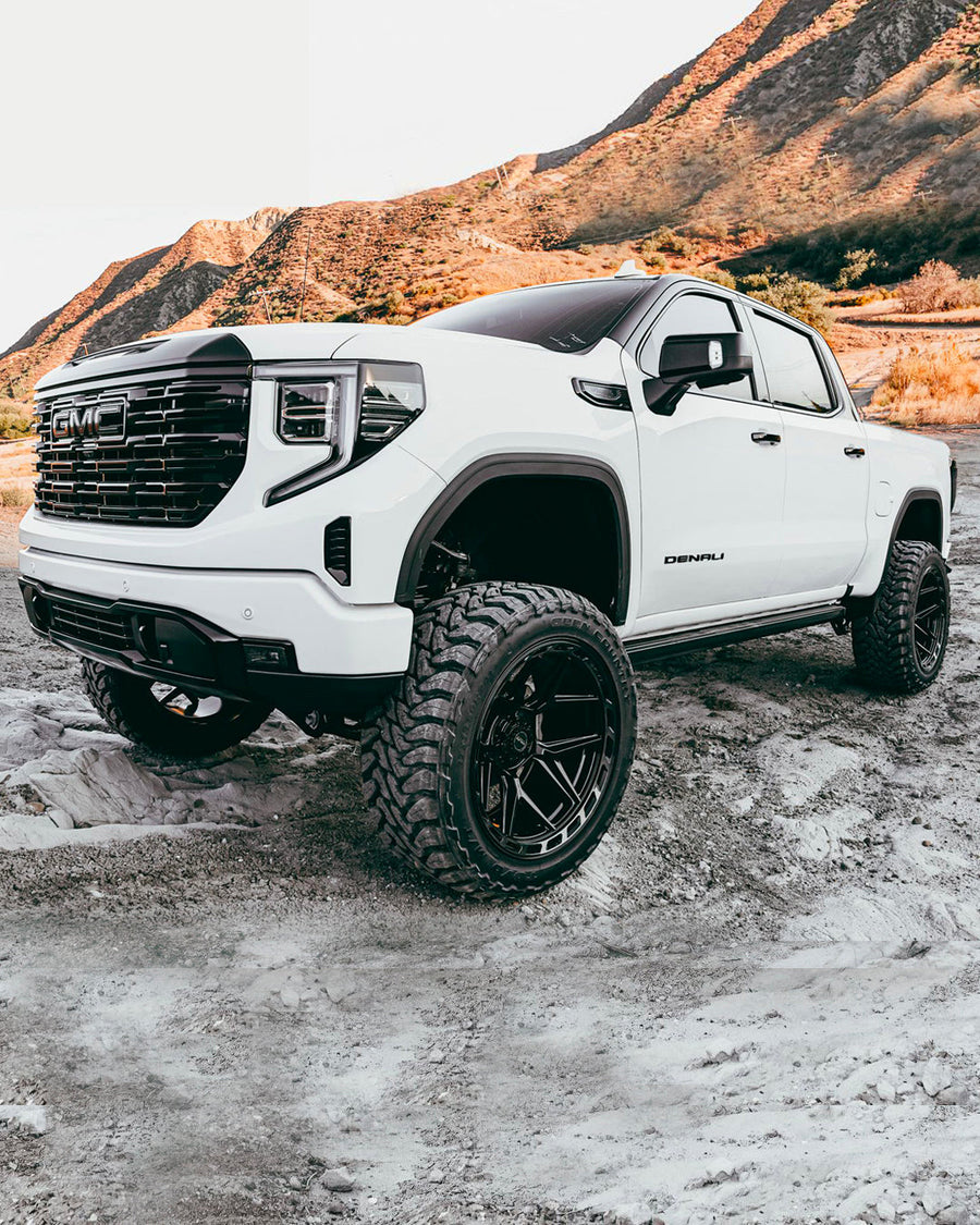 GMC 1500 DENALI DIESEL 4PLAY WHEELS 4P55 24X12 TOYO 37X13.5X24 9 INCH LIFT PARKWAY BUICK GMC