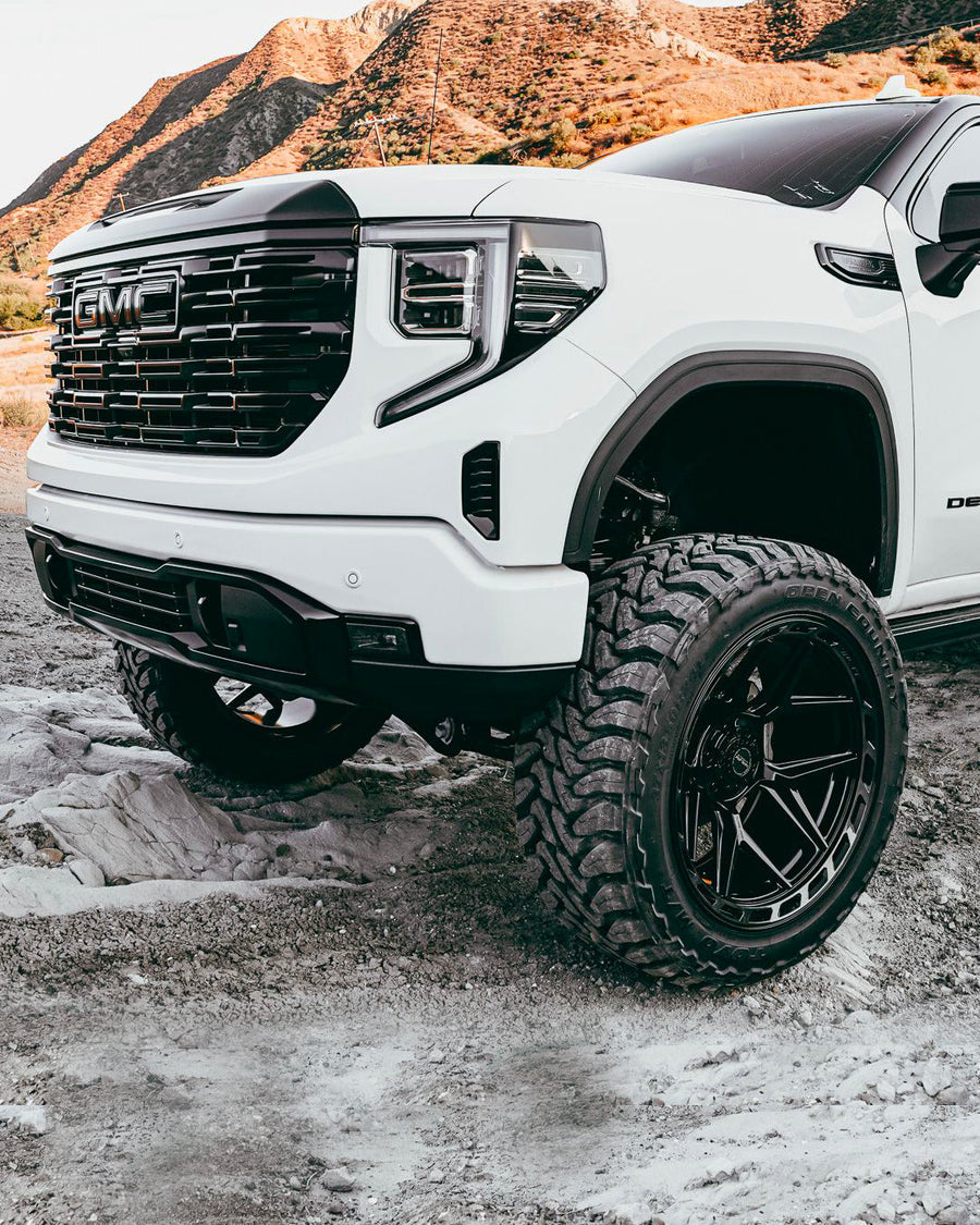 GMC 1500 DENALI DIESEL 4PLAY WHEELS 4P55 24X12 TOYO 37X13.5X24 9 INCH LIFT PARKWAY BUICK GMC