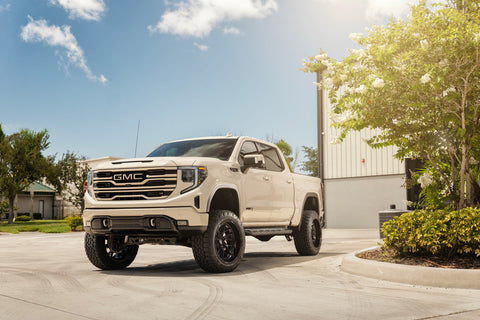 GMC Sierra AT4 4PLAY Wheels Gloss Black 4PL28 22x12 35x12.5x22 Toyo Tires 662 Customs