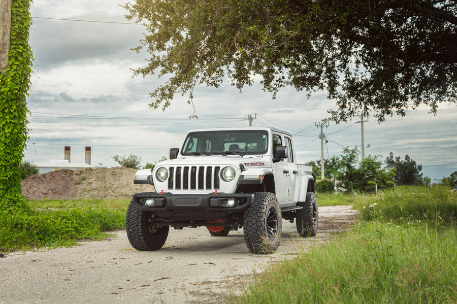 Jeep Gladiator DEFIANT Wheels DF03 Satin Charcoal 2-Tone 17×9 35x12.5x17 TOYO Open Country Tire