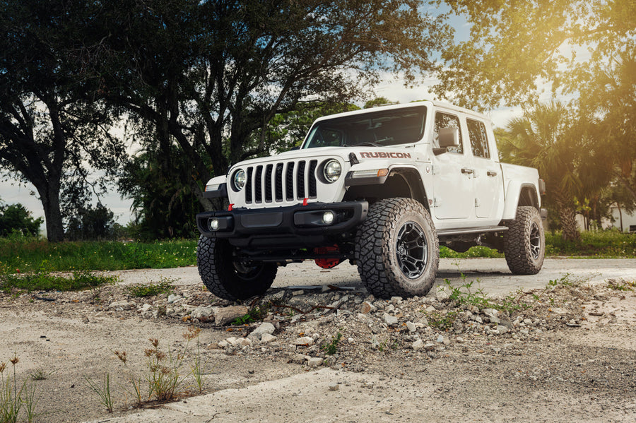 Jeep Gladiator DEFIANT Wheels DF03 Satin Charcoal 2-Tone 17×9 35x12.5x17 TOYO Open Country Tire