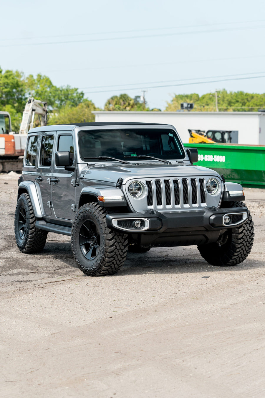 JEEP WRANGLER DEFIANT WHEELS RIMS DF02 BLACK 35X12.5X17 TOYO TIRES NO LIFT STOCK SUSPENSION