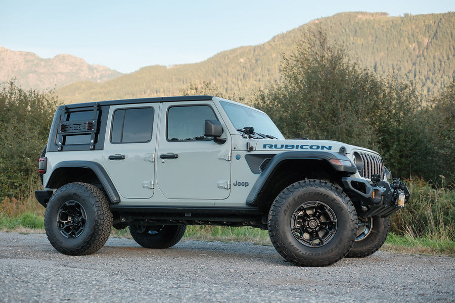 JEEP WRANGLER DF03 17X9 SATIN BLACK CHARCOAL DEFIANT WHEELS GRAY WOLF OVERLAND