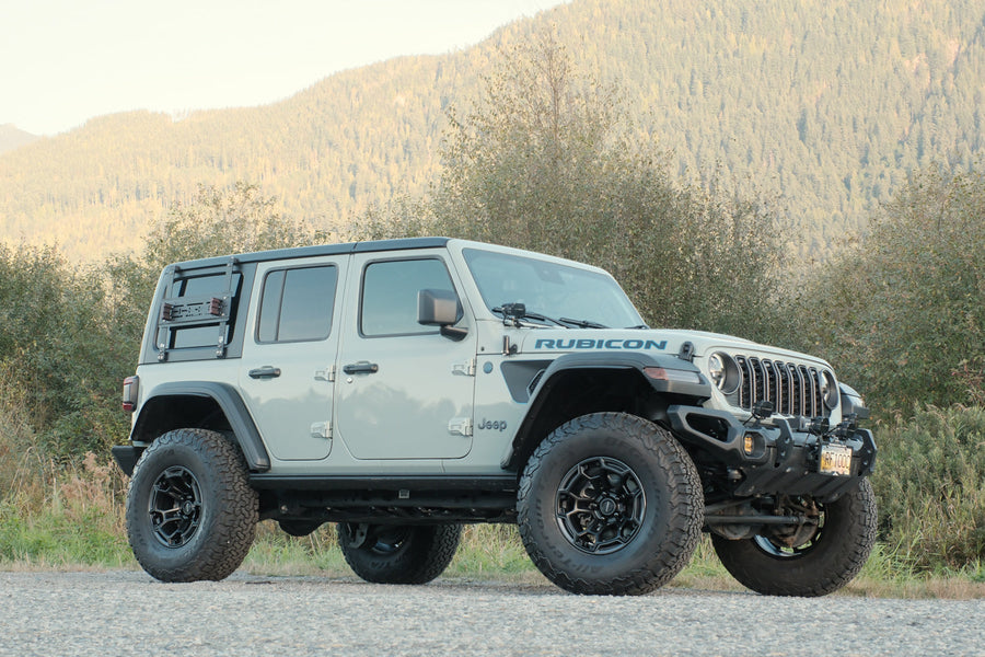 JEEP WRANGLER DF03 17X9 SATIN BLACK CHARCOAL DEFIANT WHEELS GRAY WOLF OVERLAND
