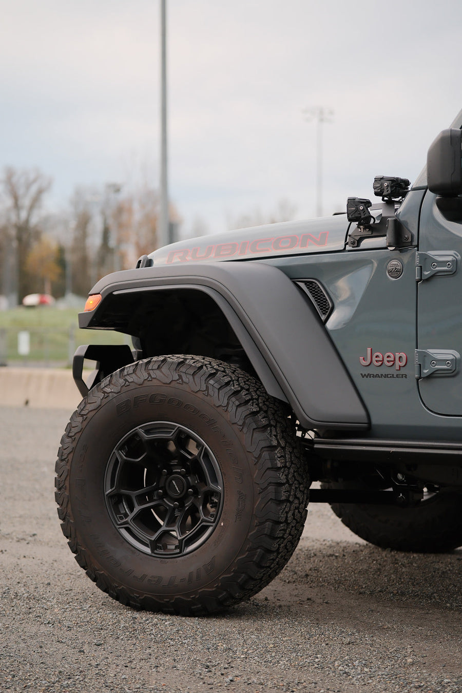 JEEP WRANGLER RUBICON DF03 17X9 SATIN BLACK CHARCOAL DEFIANT WHEELS GRAY WOLF OVERLAND