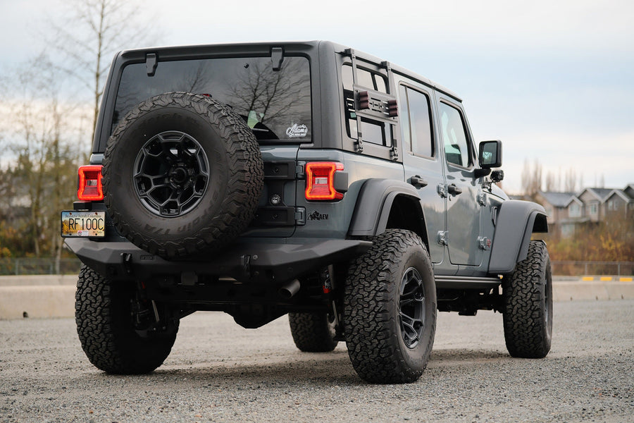 JEEP WRANGLER RUBICON DF03 17X9 SATIN BLACK CHARCOAL DEFIANT WHEELS GRAY WOLF OVERLAND
