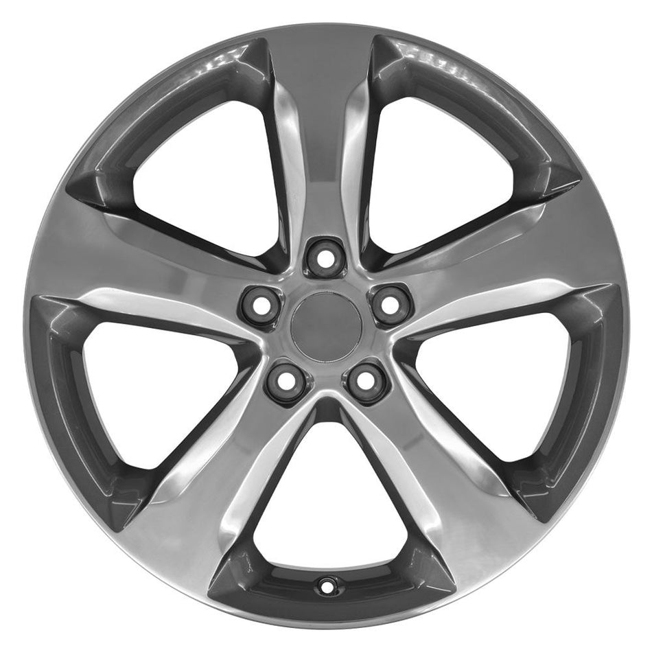 20x8.5 JP28 Gloss Gunmetal with Polished Face - 5x127 +50ET