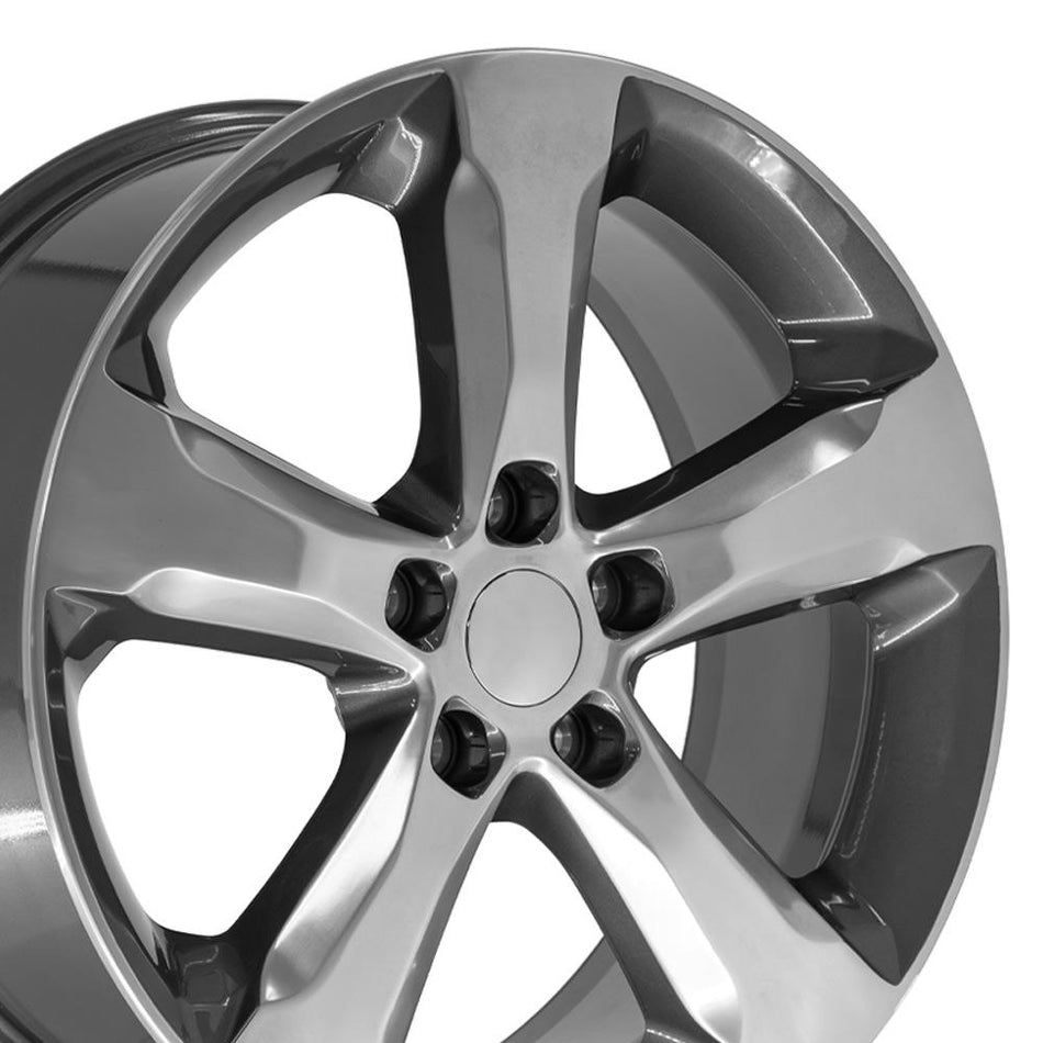 20x8.5 JP28 Gloss Gunmetal with Polished Face - 5x127 +50ET
