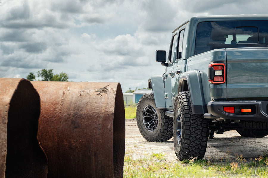 Jeep Gladiator DEFIANT Wheels DF03 Satin Charcoal 2-Tone 17×9 35x12.5x17 TOYO Open Country Tire 1