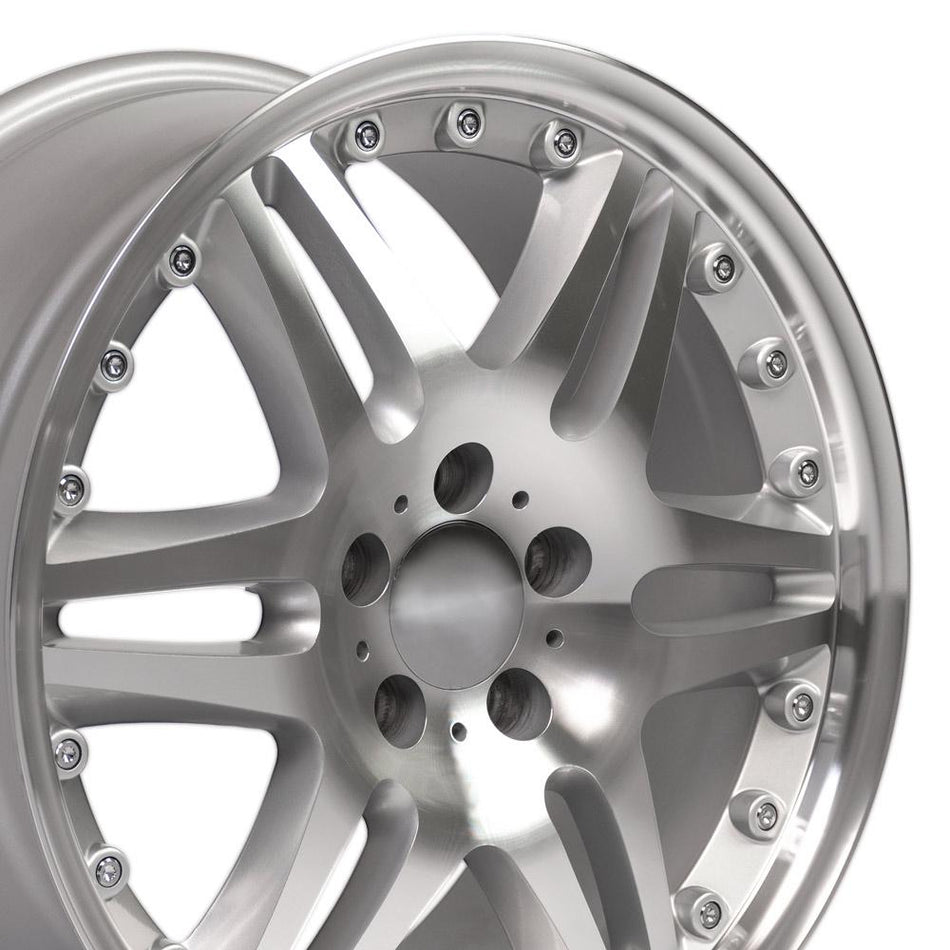 18x8.5 MB09 Gloss Silver Machined - 5x112 +35ET