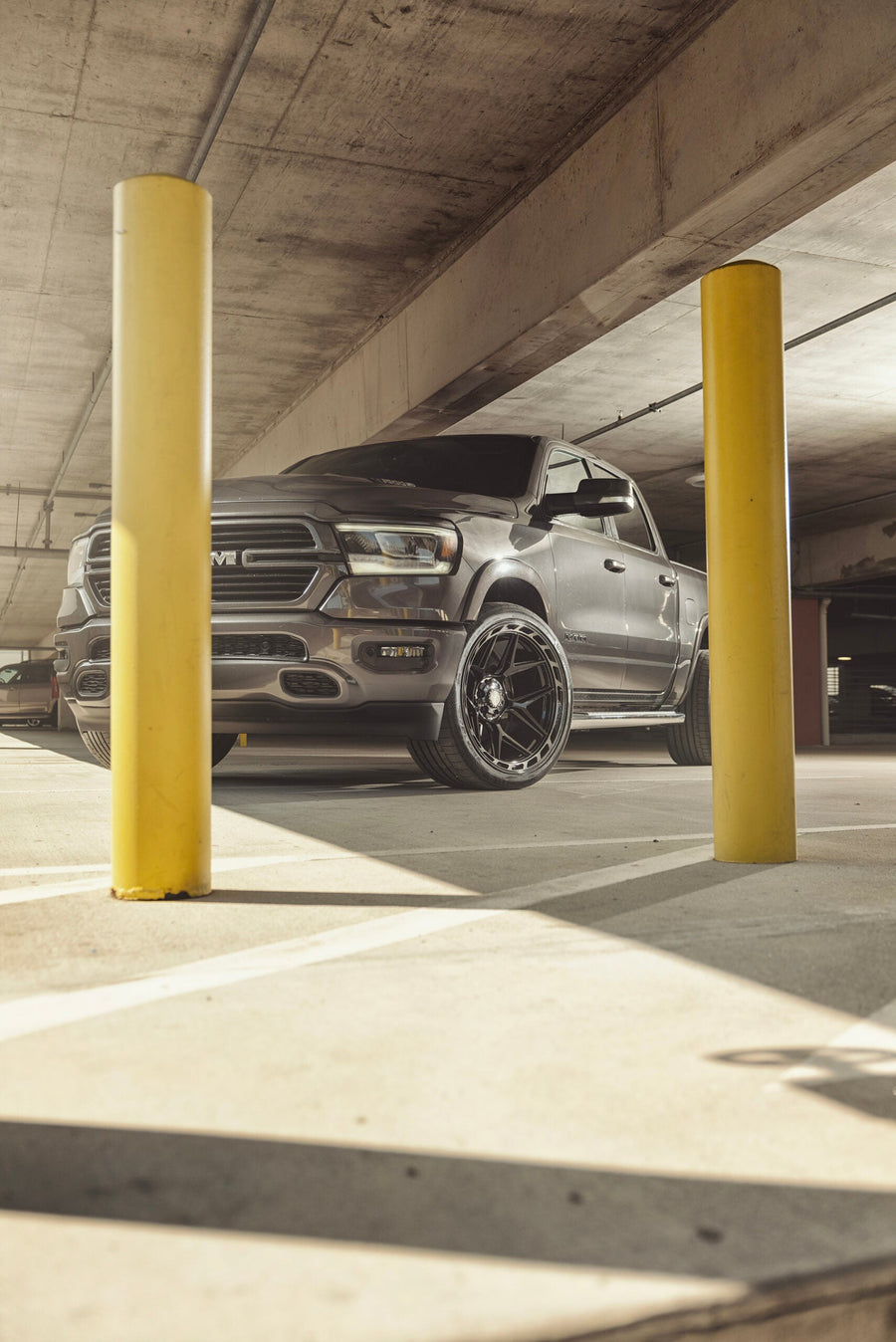 RAM 1500 4PLAY WHEELS 4P55 G3 24X12 ON 335X30X24 CONTINENTAL TIRES STOCK HEIGHT