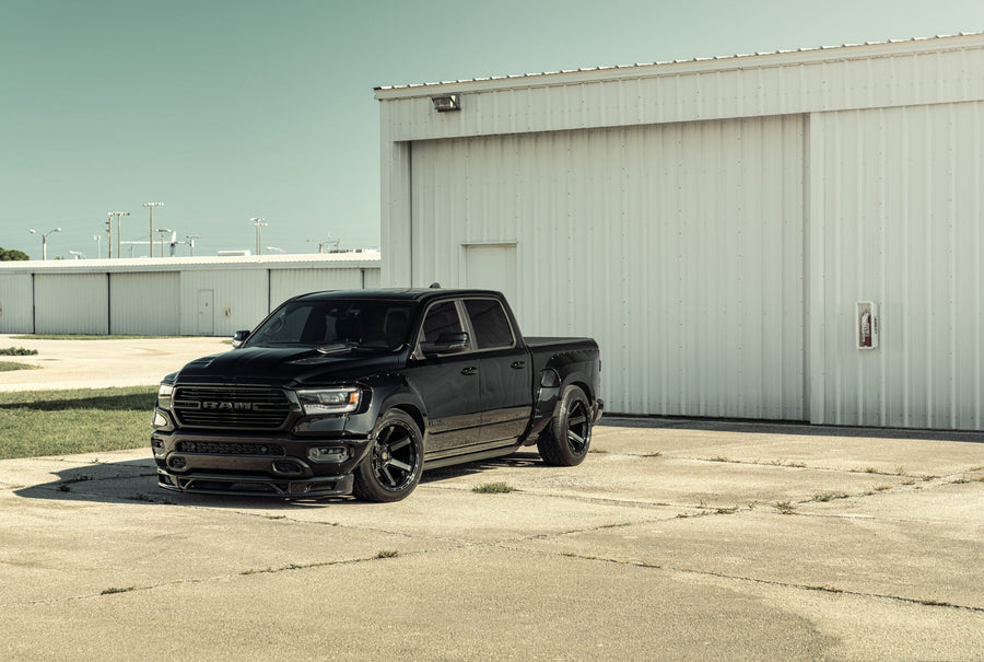 RAM 1500 4PLAY WHEELS 4P63 22X12 305X40X22 NITTO TIRE CLINCHED WIDE BODY