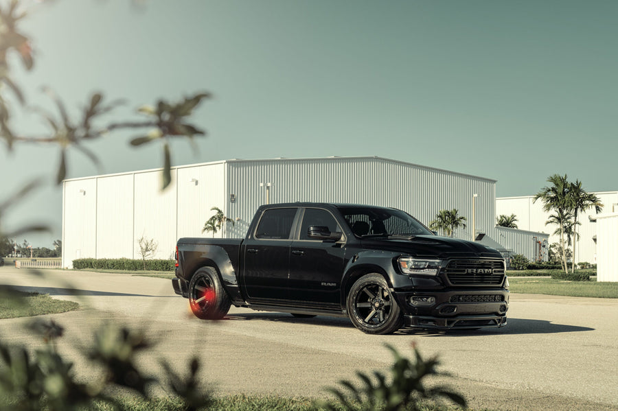 RAM 1500 4PLAY WHEELS 4P63 22X12 305X40X22 NITTO TIRE CLINCHED WIDE BODY