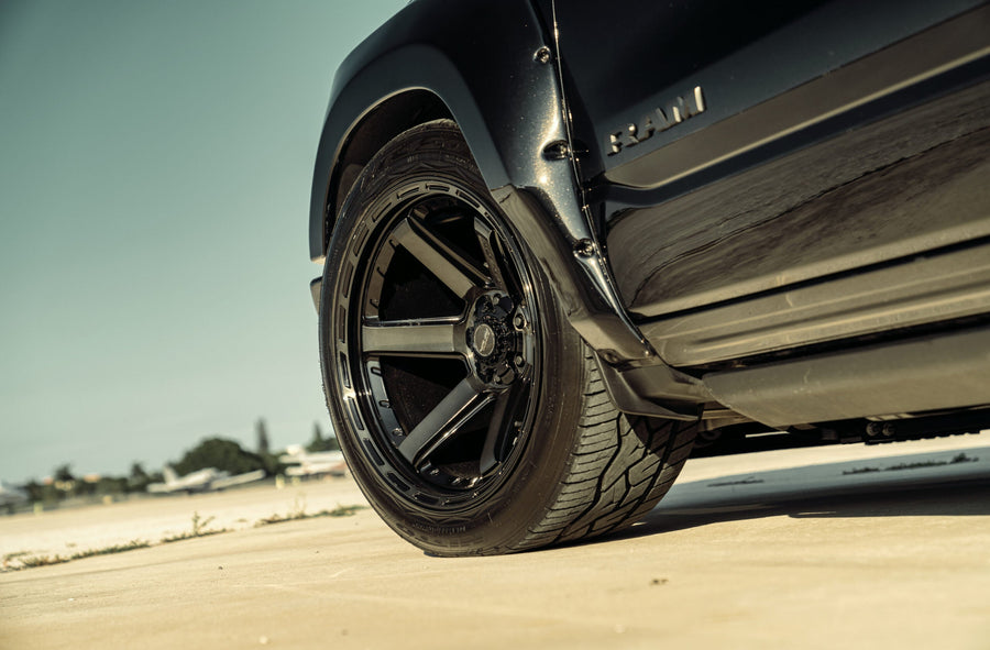 RAM 1500 4PLAY WHEELS 4P63 22X12 305X40X22 NITTO TIRE CLINCHED WIDE BODY