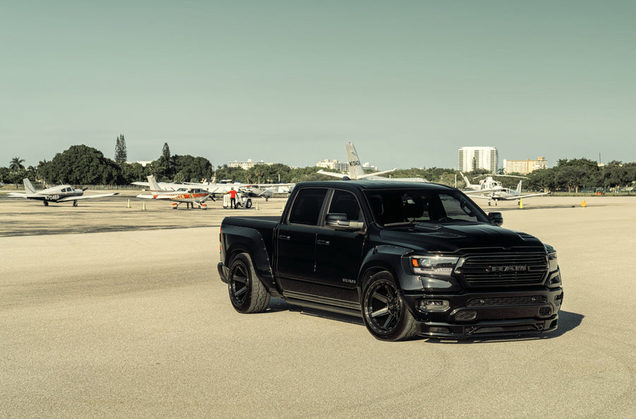 RAM 1500 4PLAY WHEELS 4P63 22X12 305X40X22 NITTO TIRE CLINCHED WIDE BODY