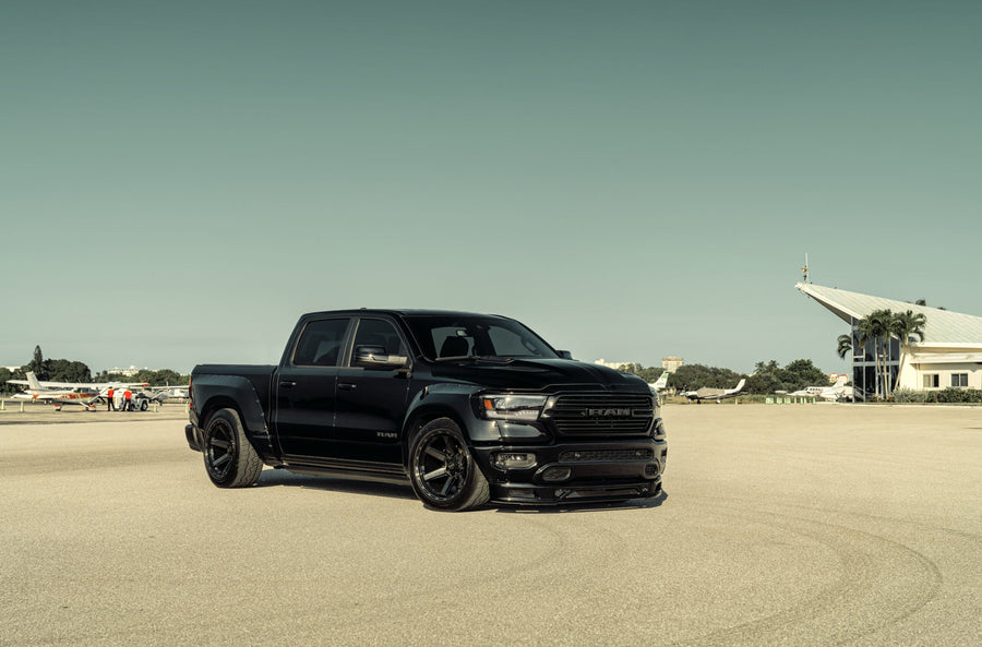 RAM 1500 4PLAY WHEELS 4P63 22X12 305X40X22 NITTO TIRE CLINCHED WIDE BODY