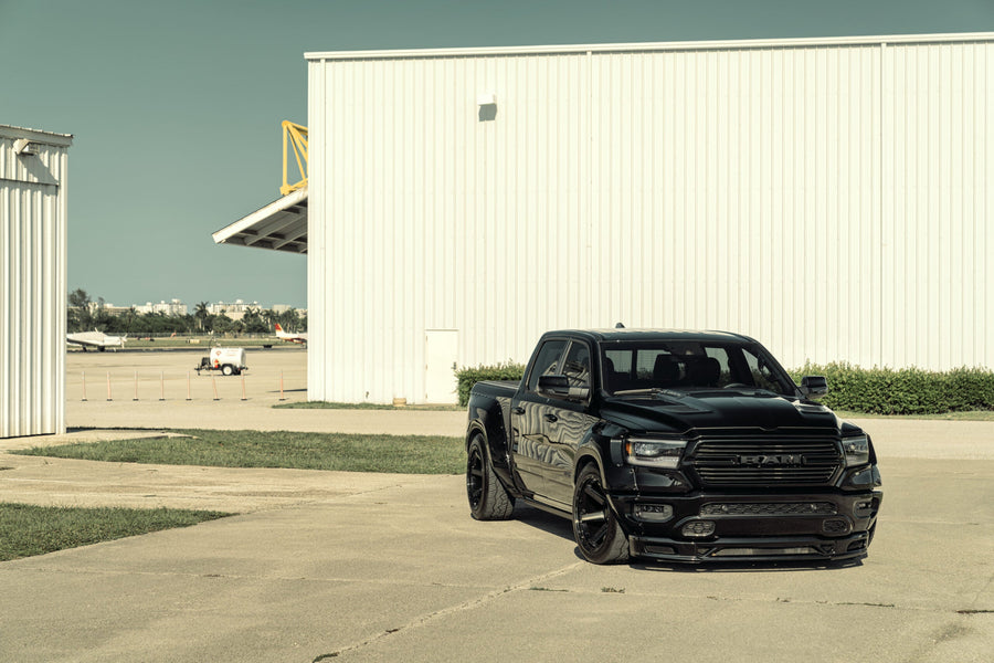 RAM 1500 4PLAY WHEELS 4P63 22X12 305X40X22 NITTO TIRE CLINCHED WIDE BODY