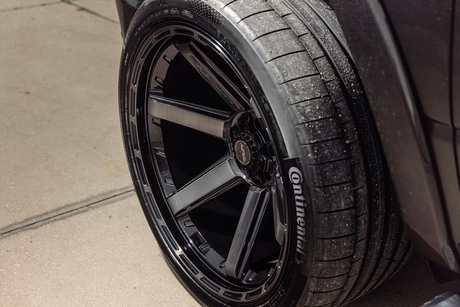 RAM 1500 4PLAY WHEELS 4P63 G3 24X12 ON 335X30X24 CONTINENTAL TIRES STOCK HEIGHT
