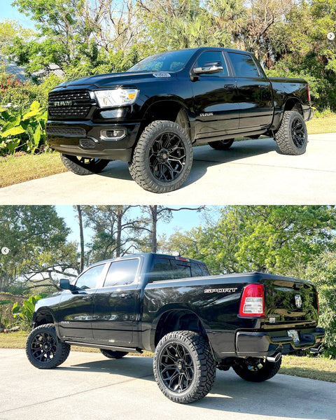 RAM 1500 4PLAY WHEELS RIMS 4P83 22X10 35X12.5X22 NITTO TIRES