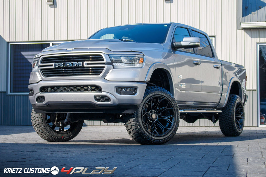 RAM 1500 4PLAY WHEELS RIMS 4P83 22X12 35X12.5X22 FURY TIRES 6 INCH ROUGH COUNTRY LIFT BY KRIETZ CUSTOMS
