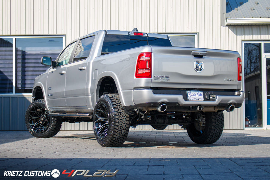 RAM 1500 4PLAY WHEELS RIMS 4P83 22X12 35X12.5X22 FURY TIRES 6 INCH ROUGH COUNTRY LIFT BY KRIETZ CUSTOMS