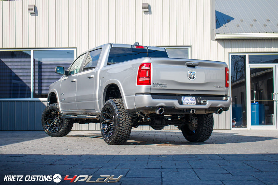 RAM 1500 4PLAY WHEELS RIMS 4P83 22X12 35X12.5X22 FURY TIRES 6 INCH ROUGH COUNTRY LIFT BY KRIETZ CUSTOMS