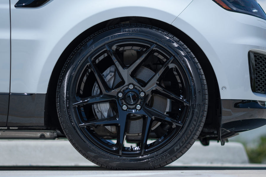 RANGE ROVER SPORT DEFIANT WHEEL DF05 22X10 BLACK RIMS 275X40X22 PIRELLI TIRE