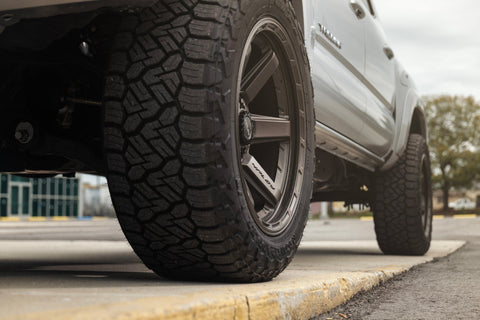 TOYOTA TACOMA 4PLAY WHEELS 4P63 BRONZE 20X10 275X55X20 NITTO TIRES 2 INCH FROM LEVEL 1 INCH REAR LEVEL SUSPENSION