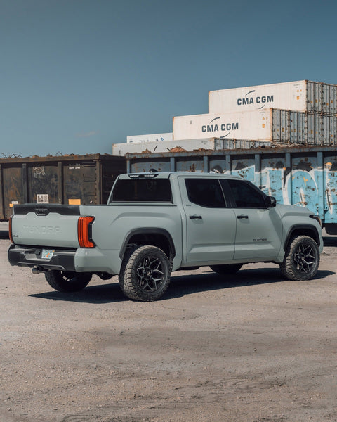TOYOTA TUNDRA RIMS 4PLAY WHEELS 4P06 20X9 0 ET 33X12.5X20 FALKEN TIRES STOCK SUSPENSION