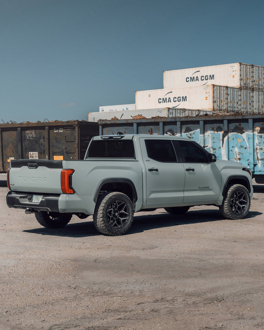 TOYOTA TUNDRA RIMS 4PLAY WHEELS 4P06 20X9 0 ET 33X12.5X20 FALKEN TIRES STOCK SUSPENSION