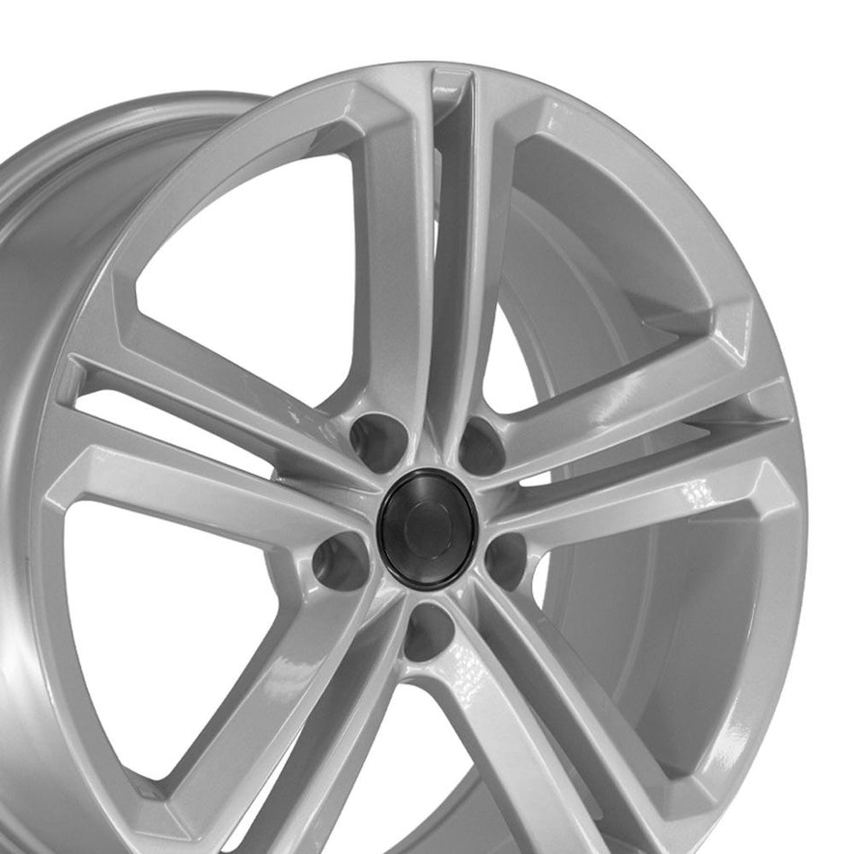 18x8 VW18 Gloss Silver - 5x112 +45ET