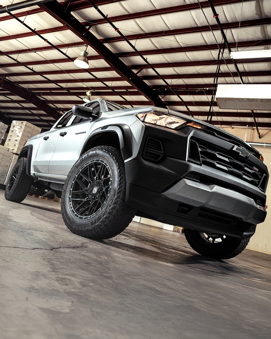 Chevrolet Colorado Trail Boss 4PLAY Wheels S28 20x9 Rims 275x60x20 Falken Tires Stock Suspension