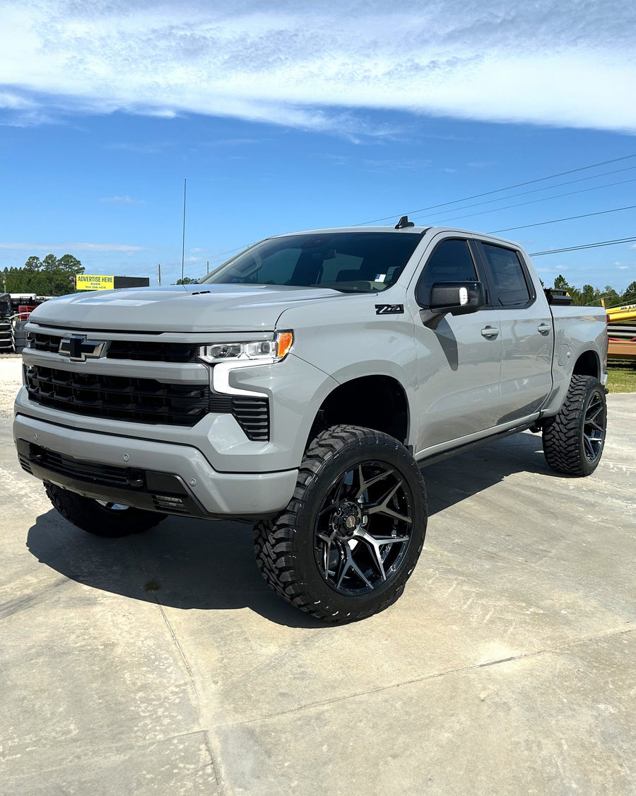’24 Chevrolet Silverado on 24x12 4P06 4PLAY Wheels, 37 inch tires, 7” BDS lift, by Woody Folsom Customs
