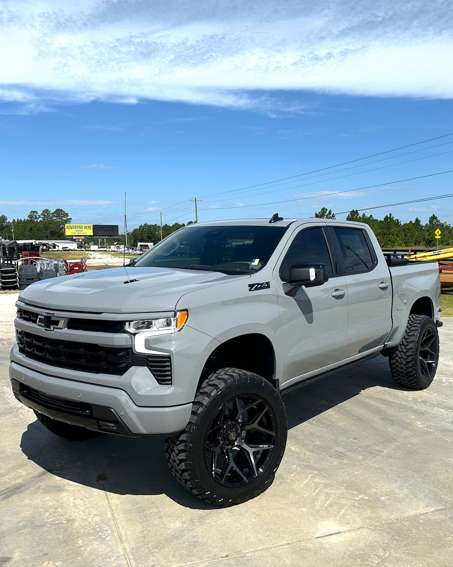 ’24 Chevrolet Silverado on 24x12 4P06 4PLAY Wheels, 37 inch tires, 7” BDS lift, by Woody Folsom Customs