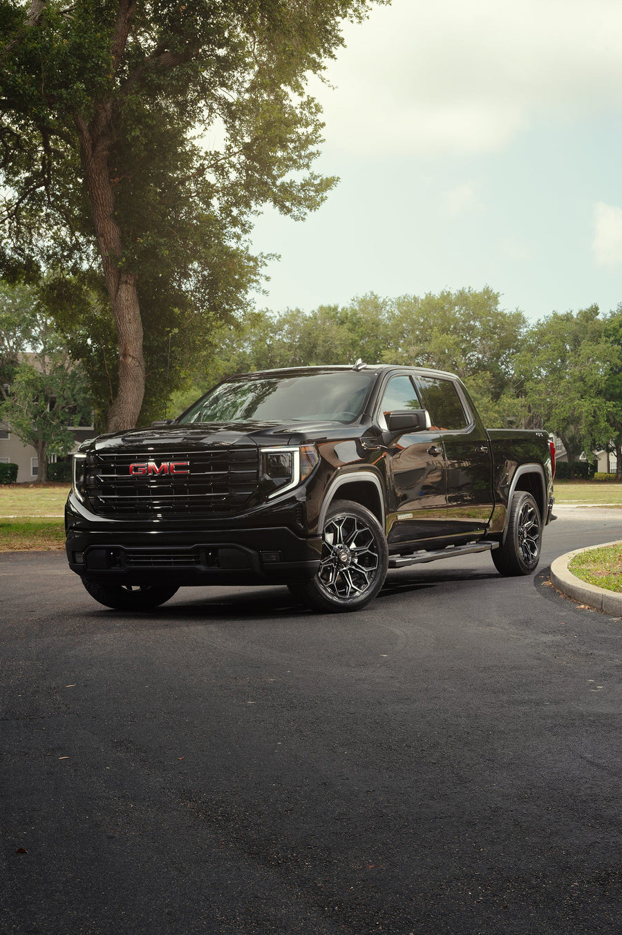 22x12 4P83 Gloss Black Brushed with Tinted Clear - 5x127 + 5x139.7 -44ET