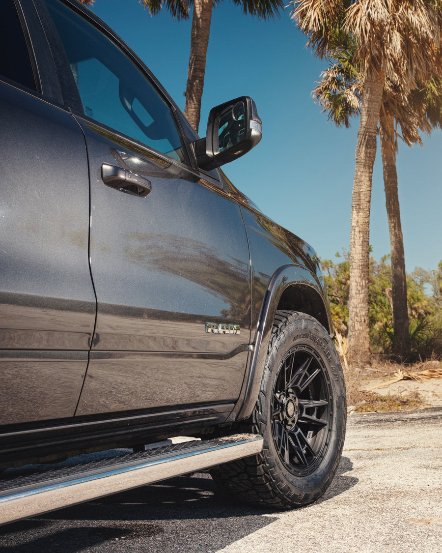 Ram 1500 4PLAY Wheels 4PS20 20x9 Nitto Tires 33x12.5x20 Stock Suspension