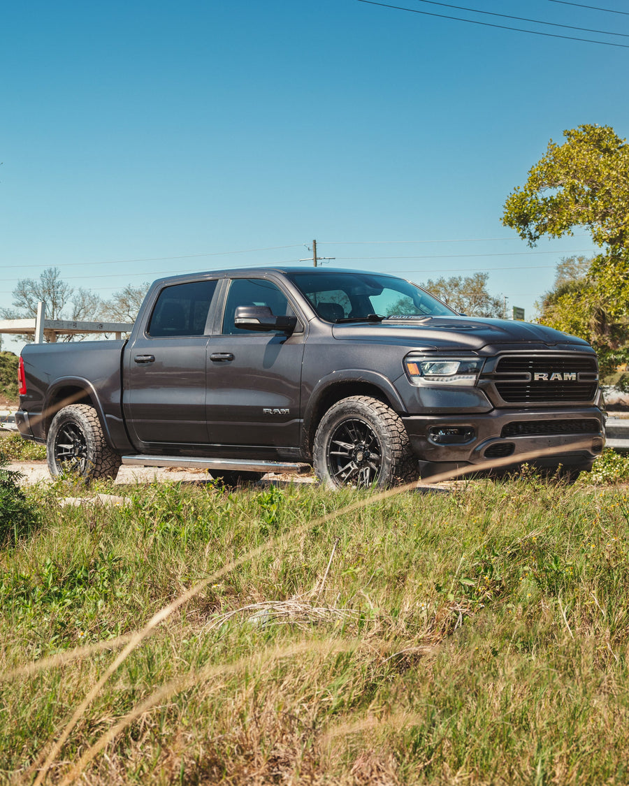 Ram 1500 4PLAY Wheels 4PS20 20x9 Nitto Tires 33x12.5x20 Stock Suspension