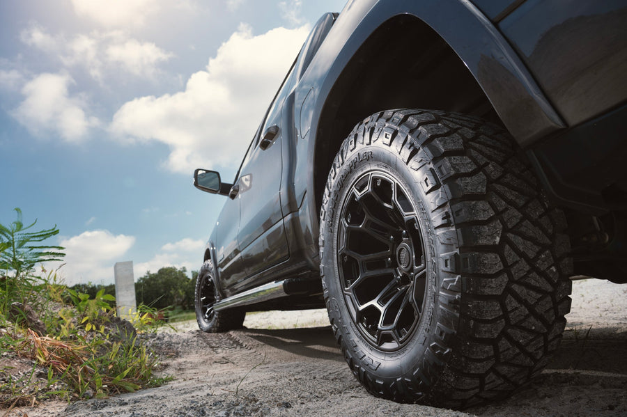 Ram 1500 DEFIANT Wheels DF03 18x9 33x12.5x18 Tire Stock Suspension