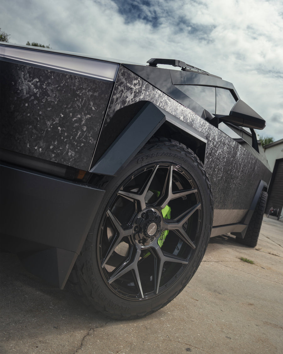 Tesla Cybertruck 4PLAY Wheels Brushed Black 4P06 24x10