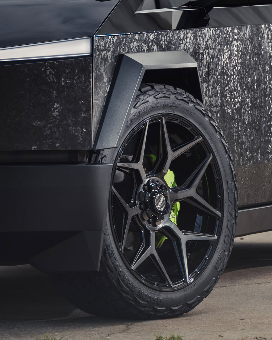 Tesla Cybertruck 4PLAY Wheels Brushed Black 4P06 24x10