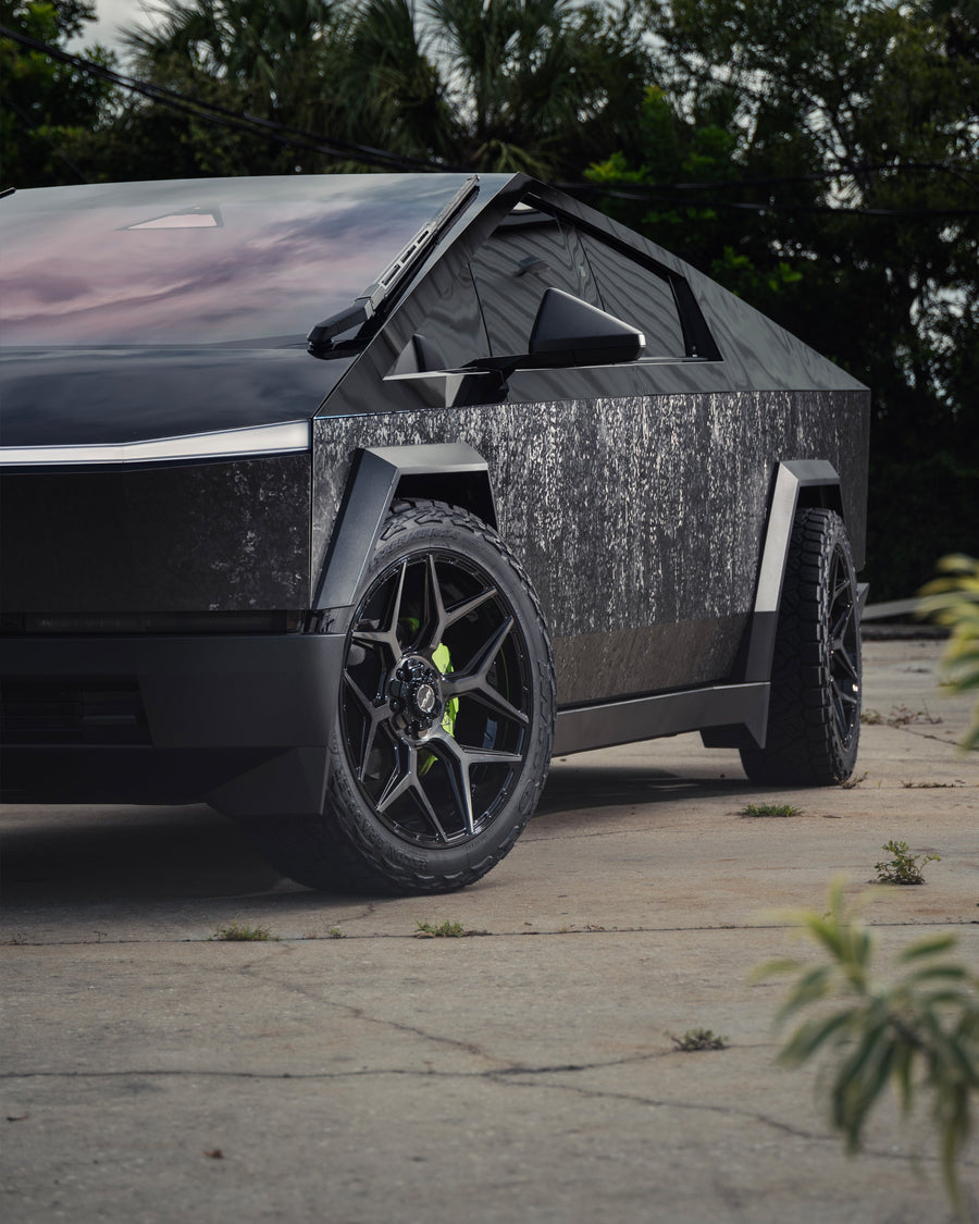 Tesla Cybertruck 4PLAY Wheels Brushed Black 4P06 24x10