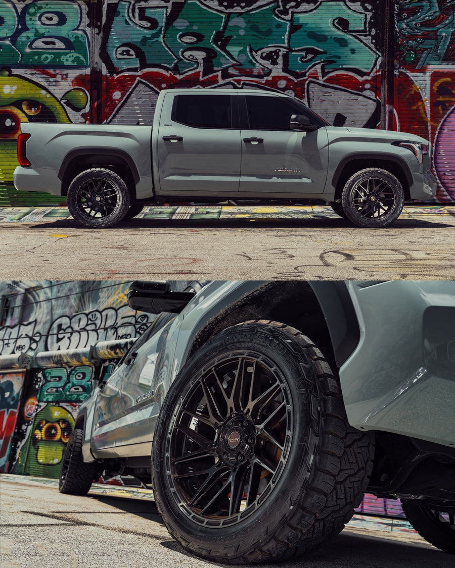 ’24 Toyota Tundra on our New S28 / 22x10 With a 33x12.5x22 Nitto Tire On Stock Suspension