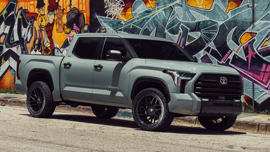 ’24 Toyota Tundra on our New S28 / 22x10 With a 33x12.5x22 Nitto Tire On Stock Suspension